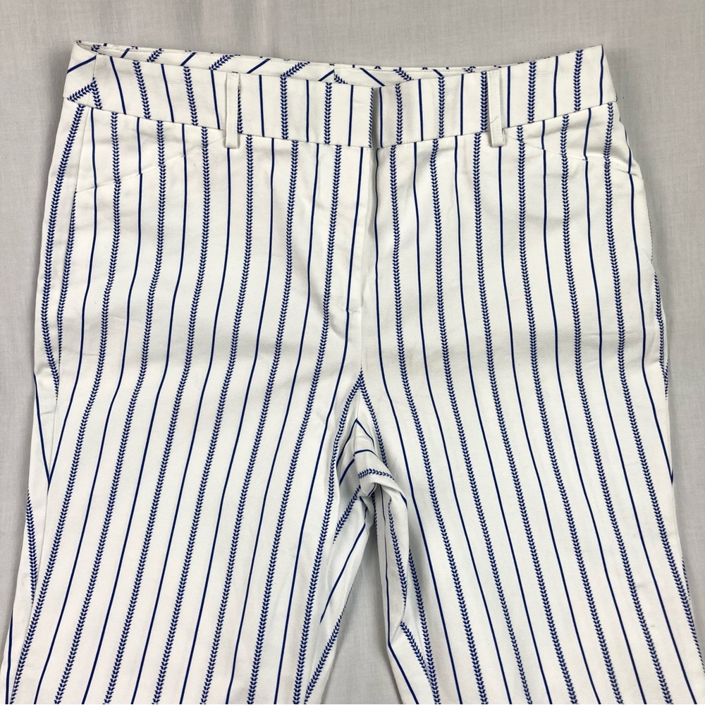 Chico's So Slimming Crop Pants size 8 Striped cuff - Picture 14 of 16